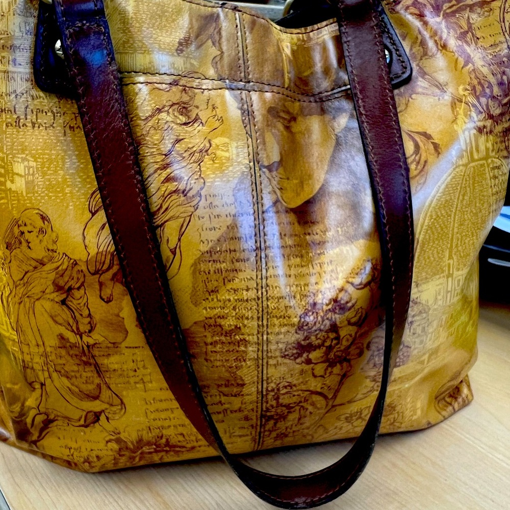 Patricia Nash Artistic Brown and Gold Tote